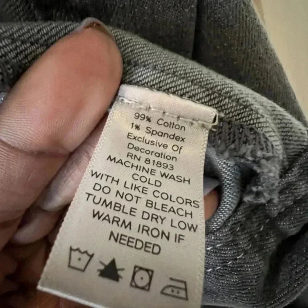 Motto Grey Denim Jacket Size 2x - Picture 4 of 5